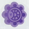 Purple foil patch security feature